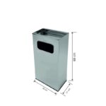 Dikdörtgen Küllüklü Çöp Kovası Paslanmaz 54 lt (1218)