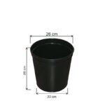 Ofis Tipi Çöp kovası Boyalı Silindir 10 lt) (1418)