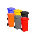 Tekerlekli Renkli Çöp Konteynerı 240 lt (Sarı – Siyah – Kırmızı – Mavi)